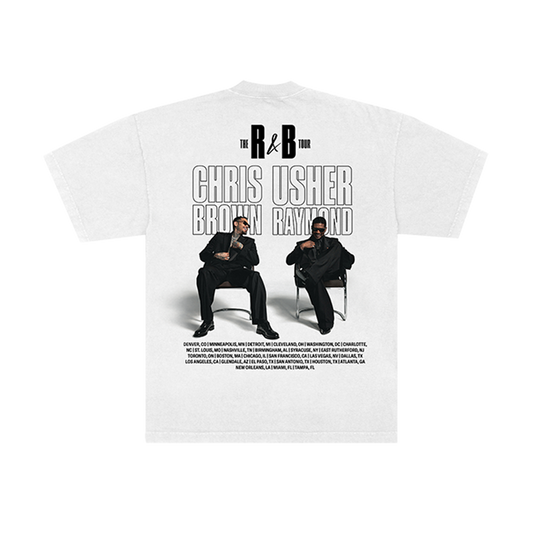 R&B Tour White Graphic Tee back