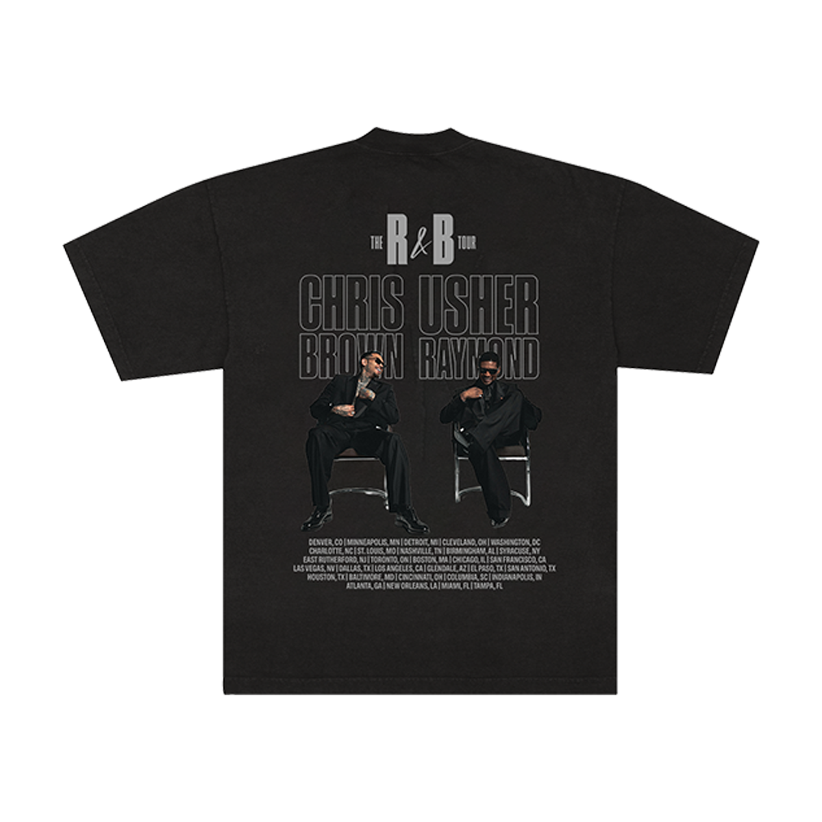 R&B Tour Black Graphic Tee back