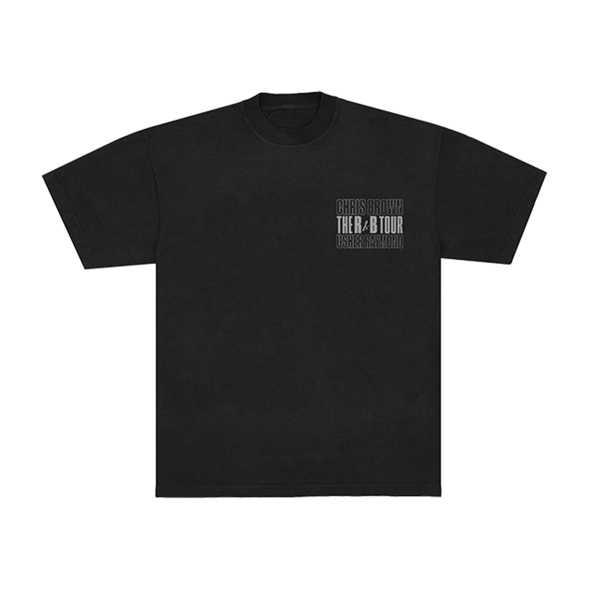 R&B Tour Black Graphic Tee front
