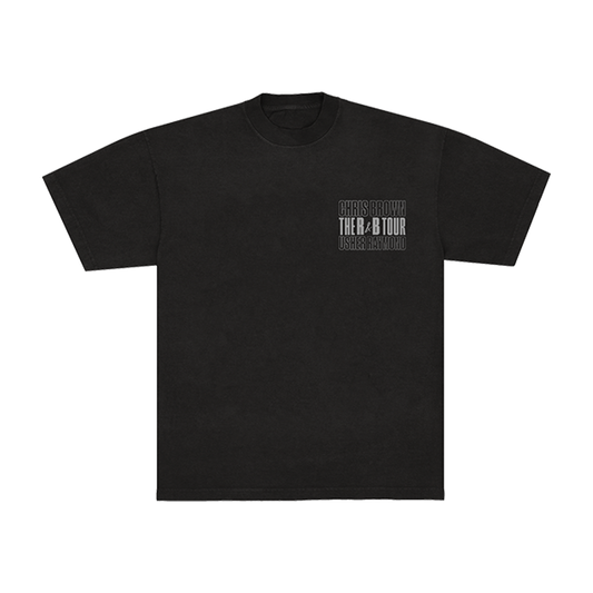 R&B Tour Black Graphic Tee front