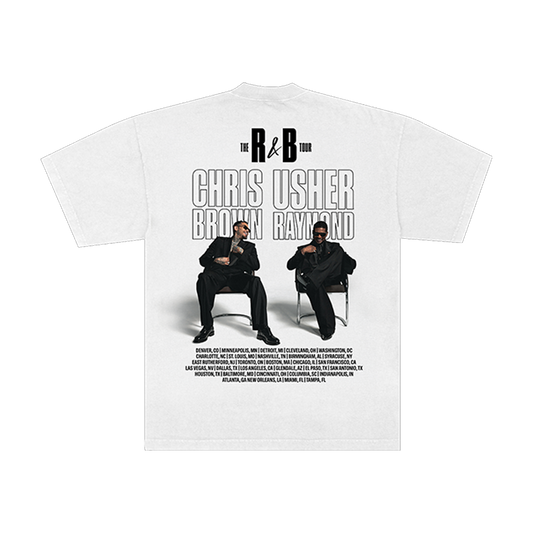R&B Tour White Graphic Tee back
